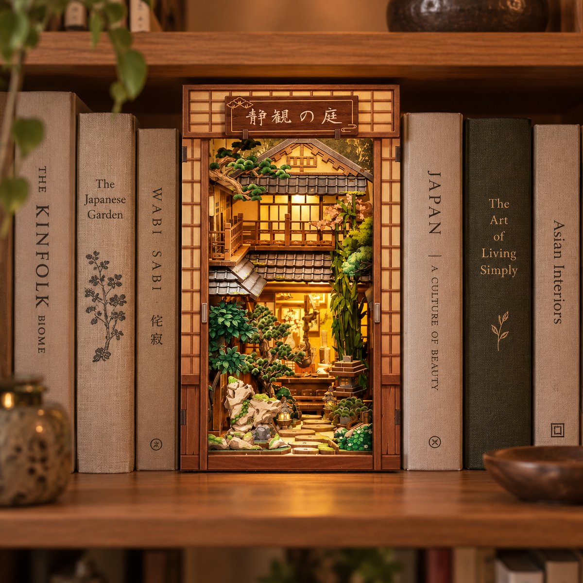 Book-Nook Japonais Serene Courtyard