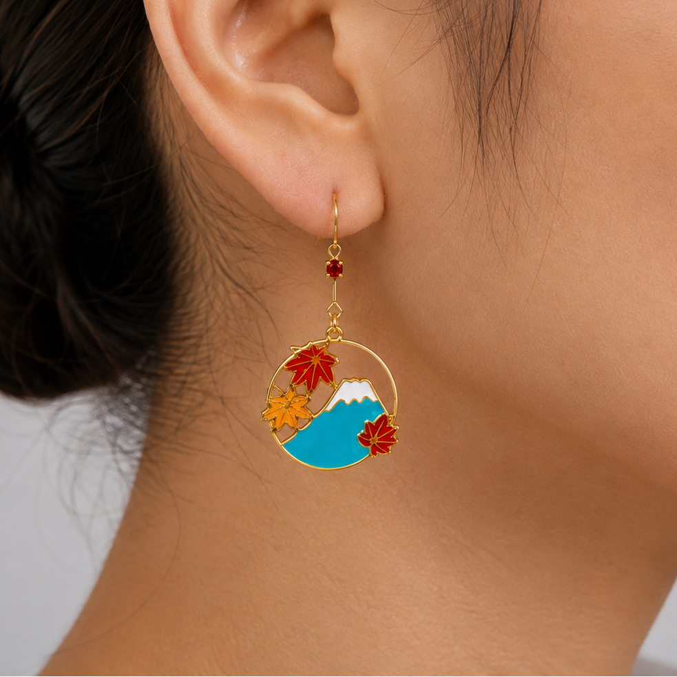 Boucles d’Oreilles Japonaise Fuji Momiji