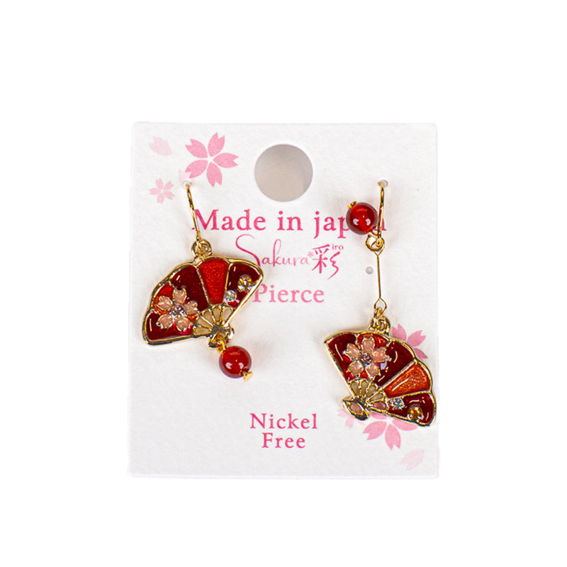 Boucles d’Oreilles Japonaise Sensu Rouge