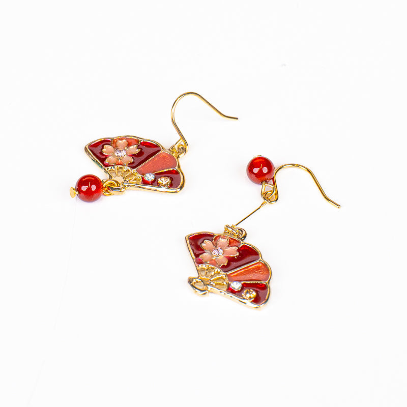 Boucles d’Oreilles Japonaise Sensu Rouge