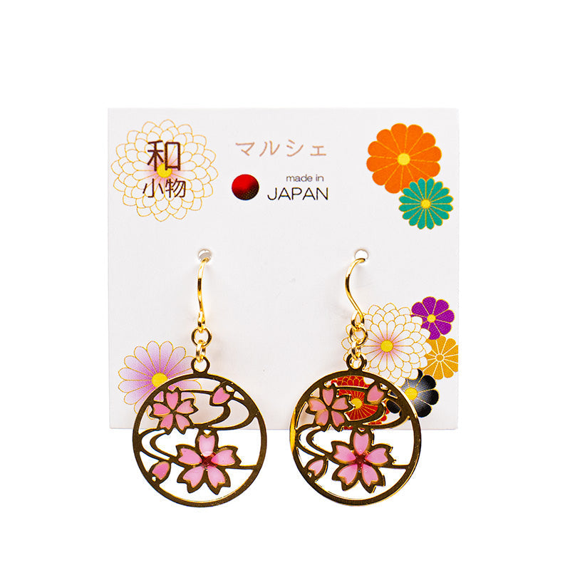 Boucles d’Oreilles Japonaises Ajourées Sakura