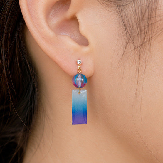 Boucles d’Oreilles Japonaises Carillon Bleu