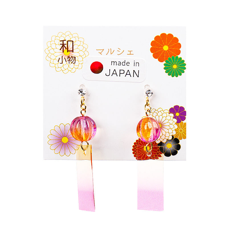 Boucles d’Oreilles Japonaises Carillon Rose