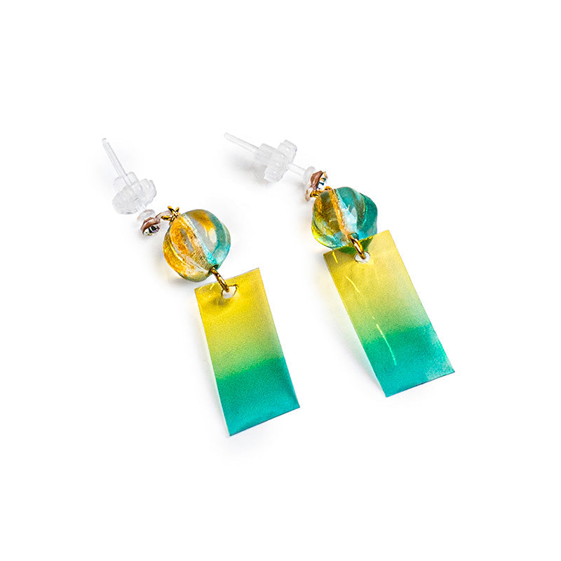 Boucles d’Oreilles Japonaises Carillon Vert