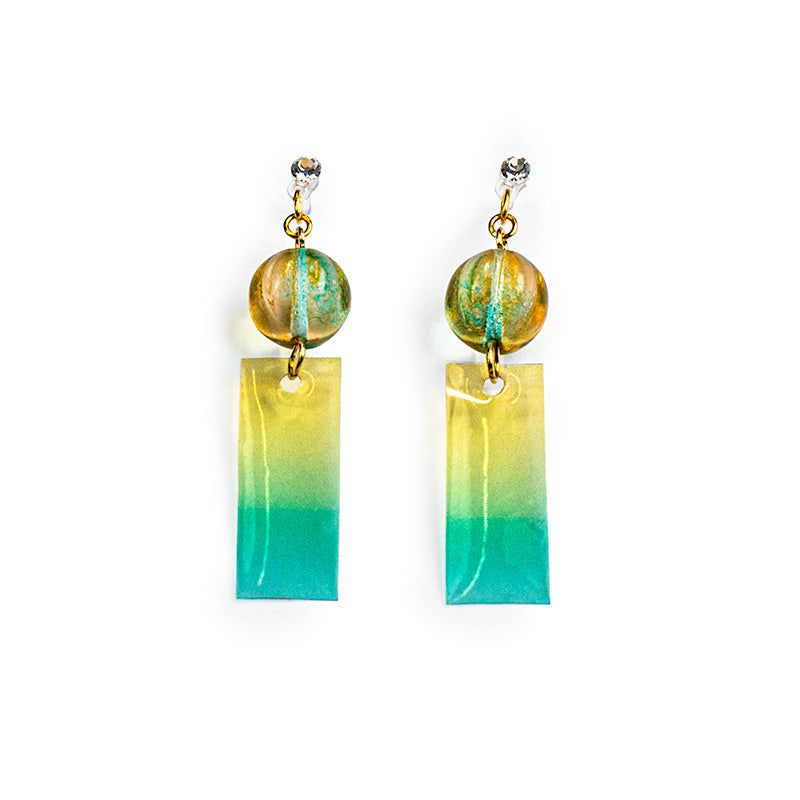Boucles d’Oreilles Japonaises Carillon Vert