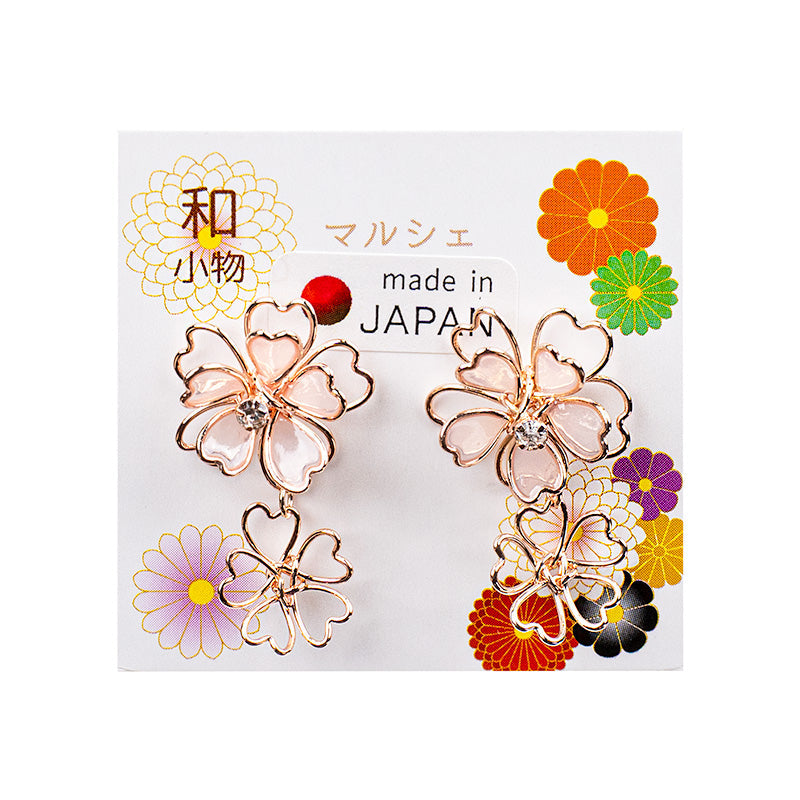 Boucles d’Oreilles Japonaises Double Sakura