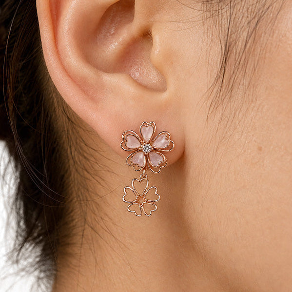 Boucles d’Oreilles Japonaises Double Sakura