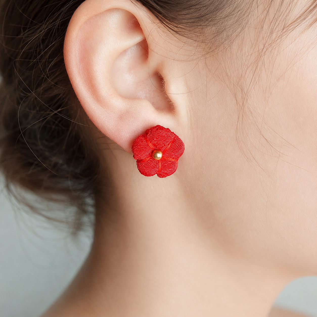Boucles d’Oreilles Japonaises Fleur
