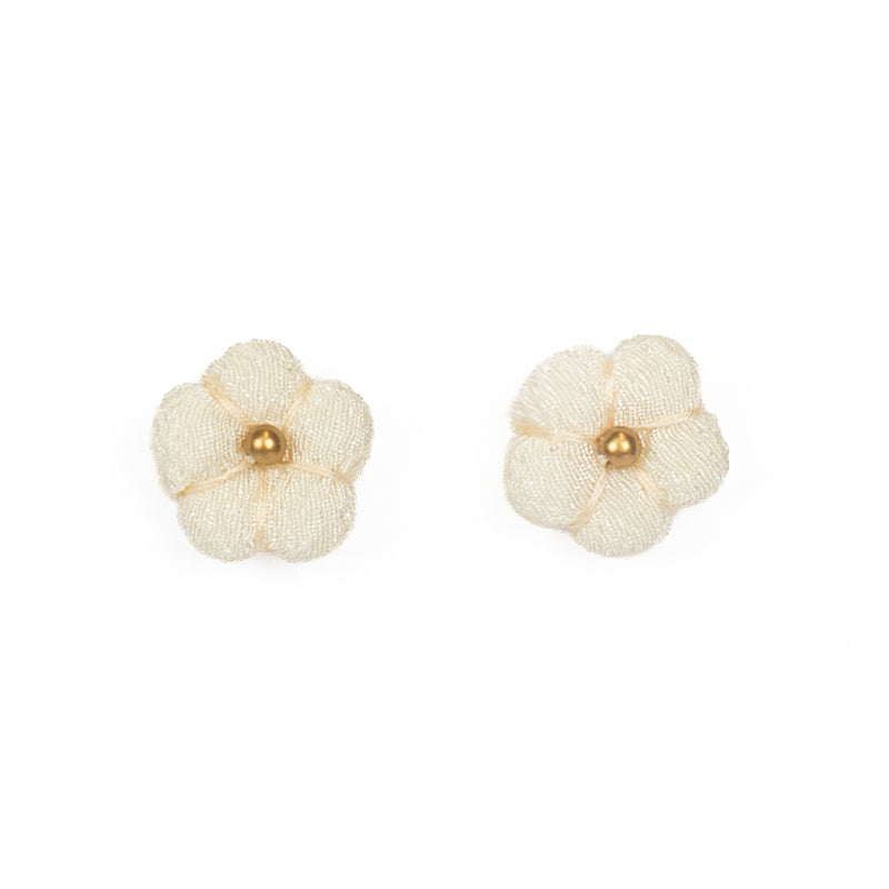 Boucles d’Oreilles Japonaises Fleur Blanche