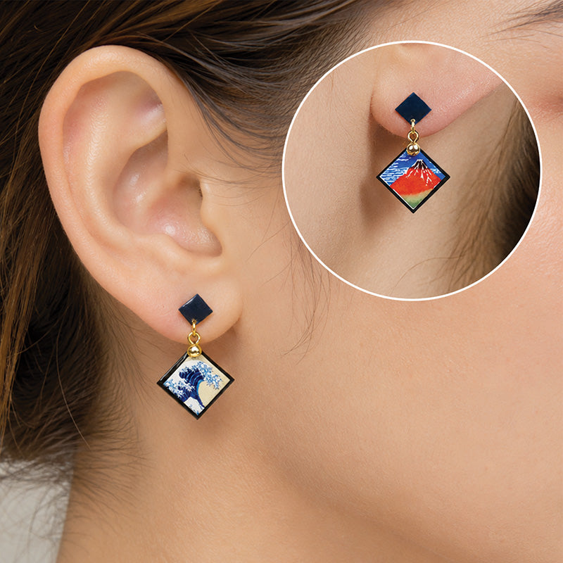Boucles d’Oreilles Japonaises Hokusai