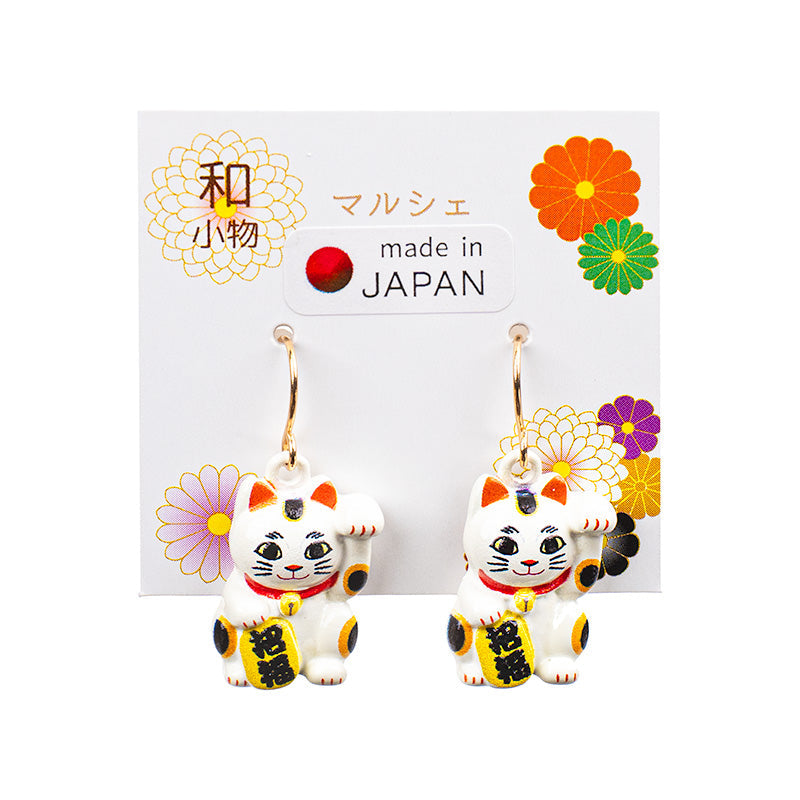 Boucles d’Oreilles Japonaises Maneki Neko
