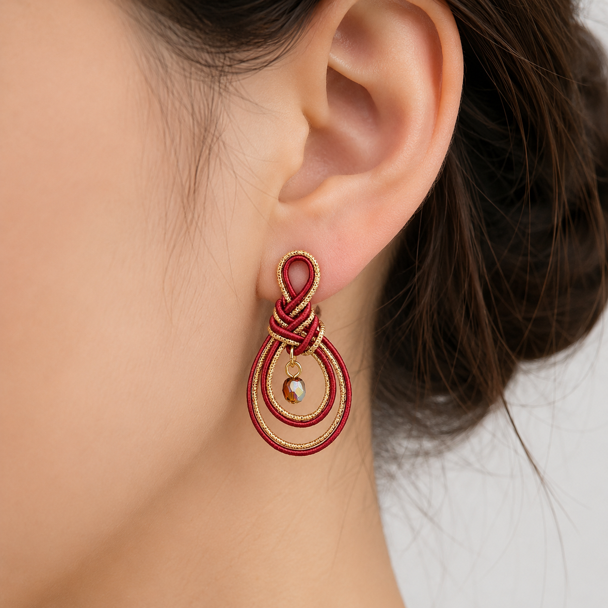 Boucles d’Oreilles Japonaises Mizuhiki
