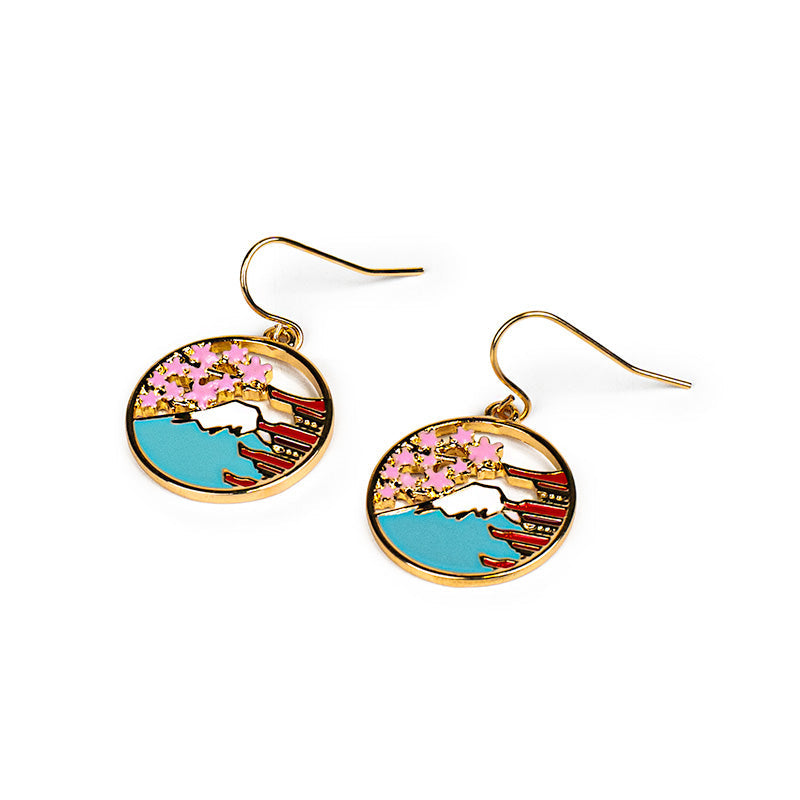 Boucles d’Oreilles Japonaises Pagode & Fuji
