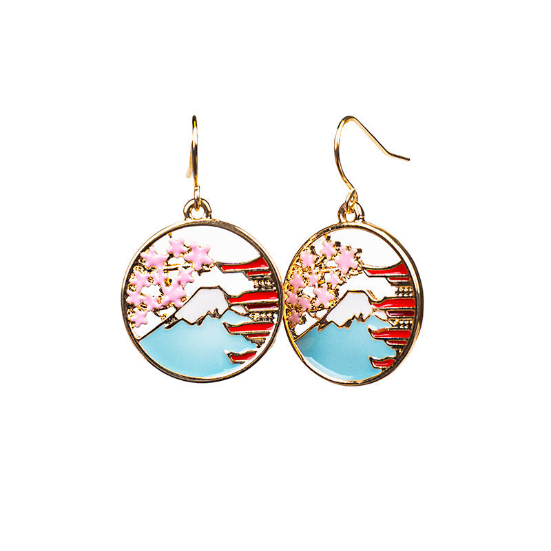 Boucles d’Oreilles Japonaises Pagode & Fuji