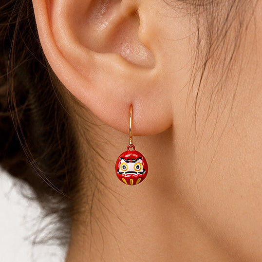 Boucles d’Oreilles Japonaises Petit Daruma