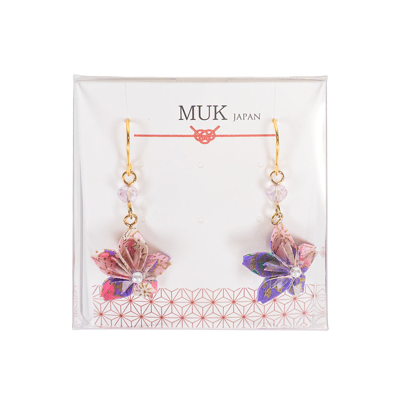 Boucles d’Oreilles Origami Violettes