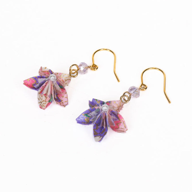 Boucles d’Oreilles Origami Violettes