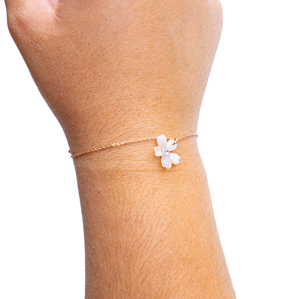 Bracelet Japonais Fleur Sakura Blanche