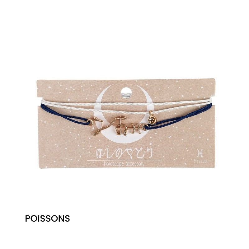 Bracelet Japonais Signe du Zodiaque - Poissons