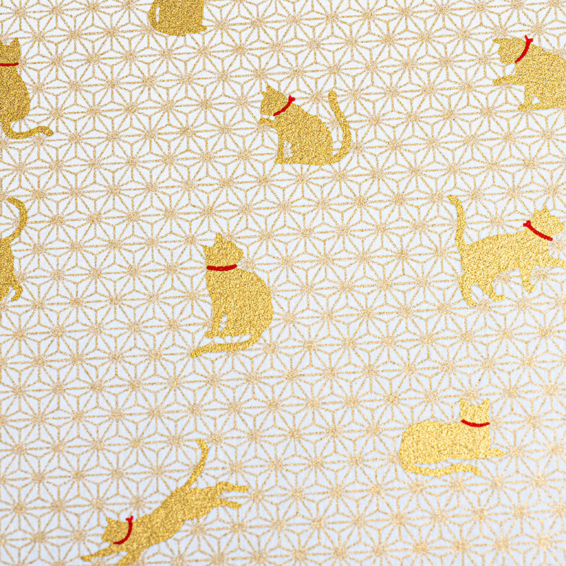 Carnet Japonais Goshuin Mino Washi Asanoha Chat