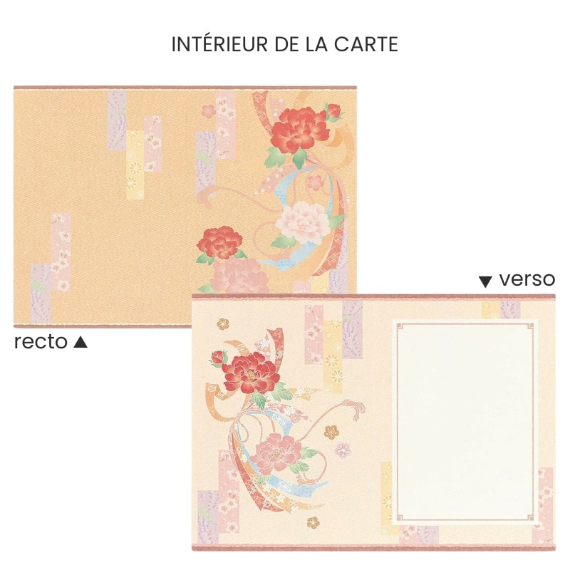 Carte d’Anniversaire Japonaise Pivoine