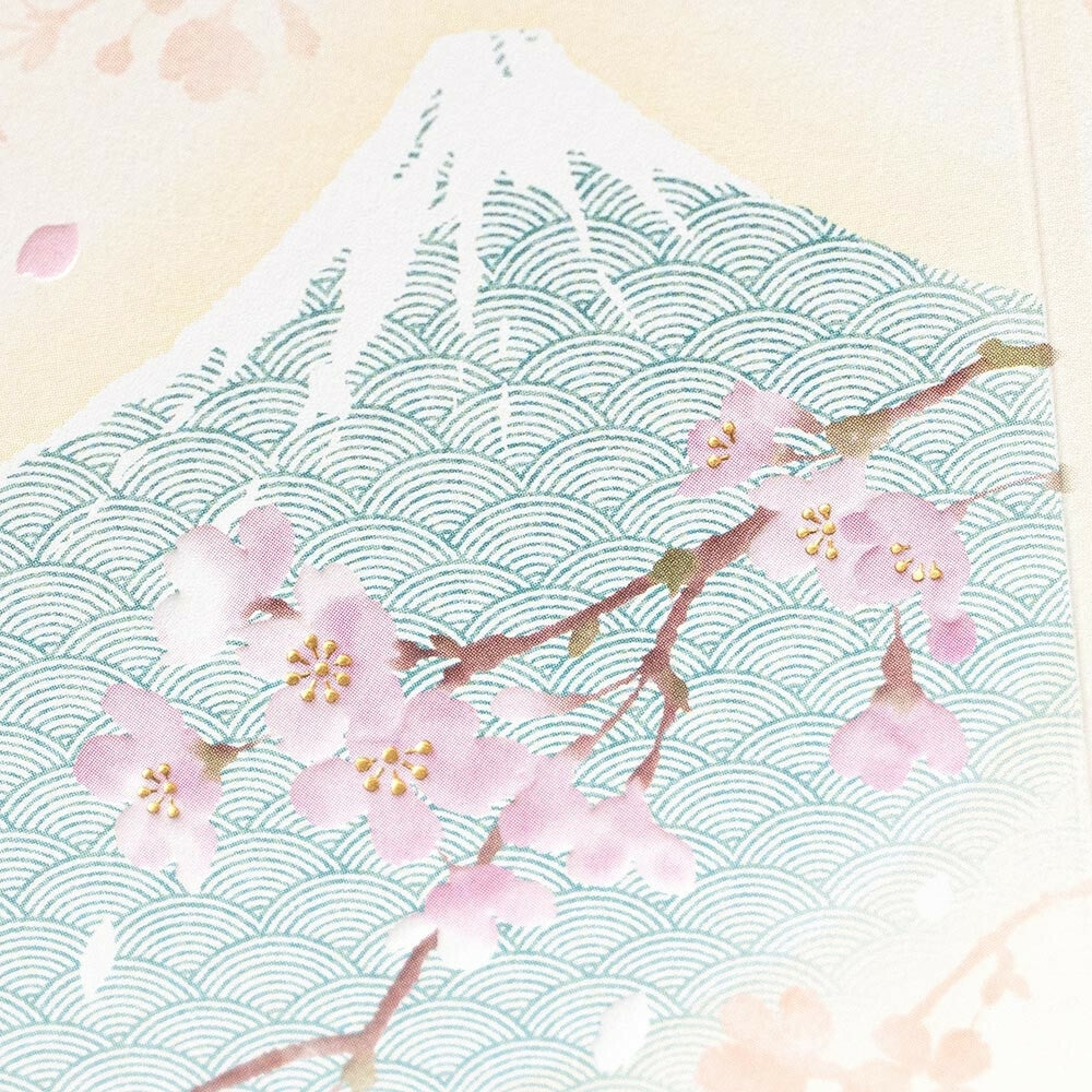 Carte Japonaise Mont Fuji et Cerisiers
