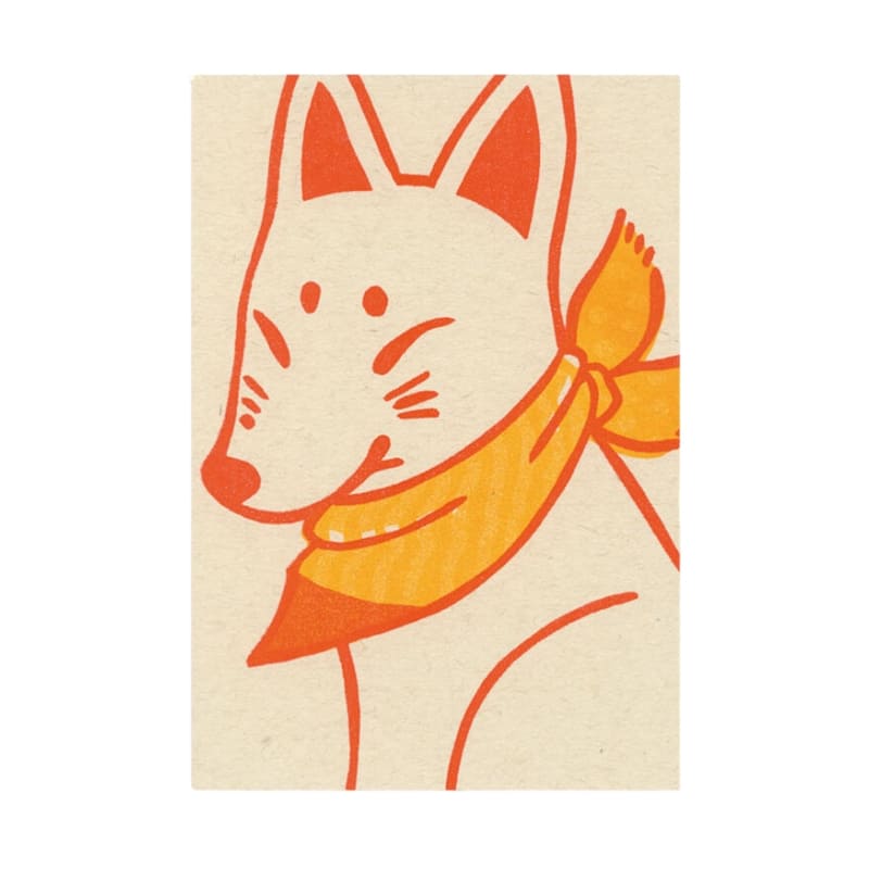 Carte Postale Japonaise Kitsune