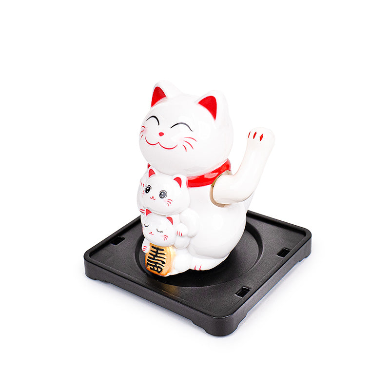Chat Maneki Neko Solaire Articulé - Famille