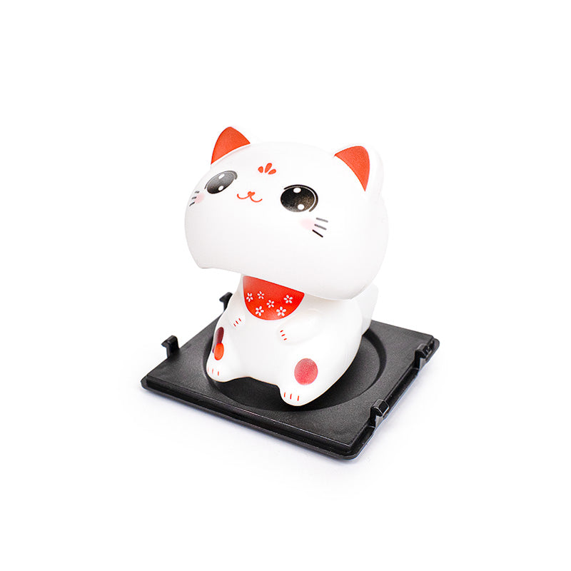Chat Porte-Bonheur Solaire Articulé - Kawaii