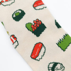 Chaussettes Japonaises Tabi - Taille Unique 39-43 Avec Motifs Sushi, Style Sneaker