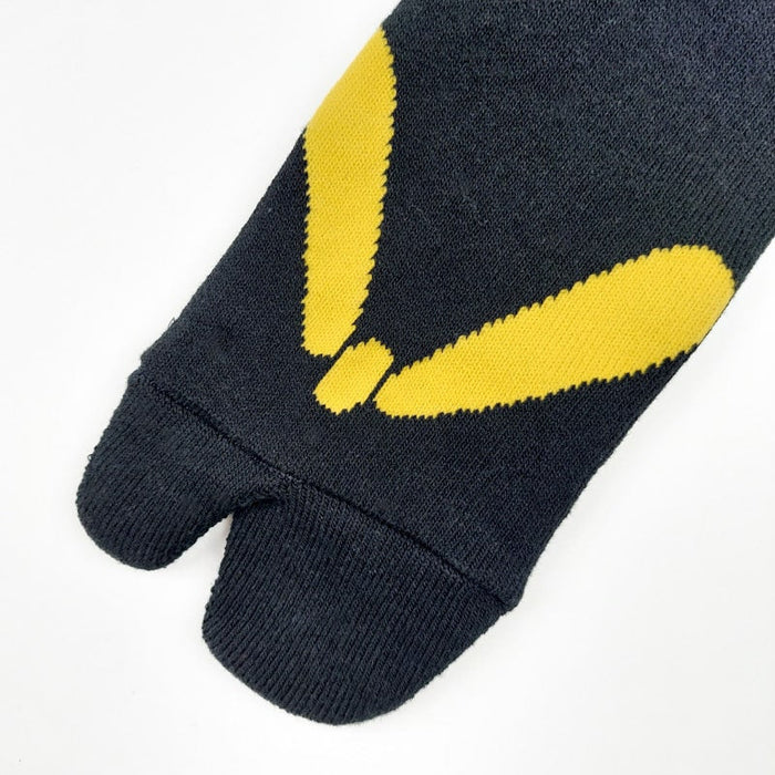 Chaussettes Tabi Japonaises Fukuske - Noir, 24cm, Avec 4 Fermoirs Kohaze, Neuf