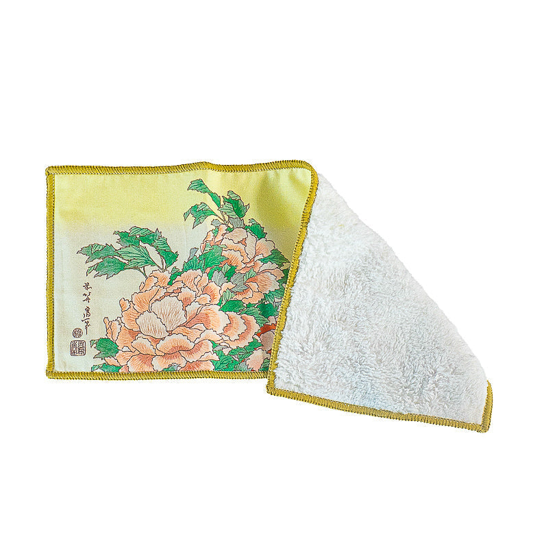 Chiffon Lunettes Hokusai Pivoines