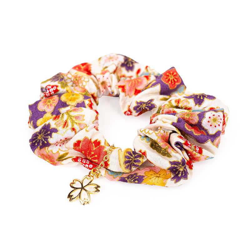 Chouchou Scrunchie Japonais Blanc