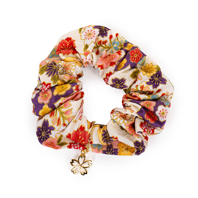 Chouchou Scrunchie Japonais Blanc