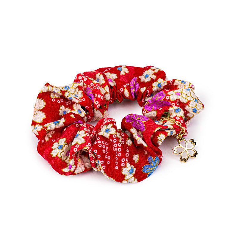 Chouchou Scrunchie Japonais Fleuri