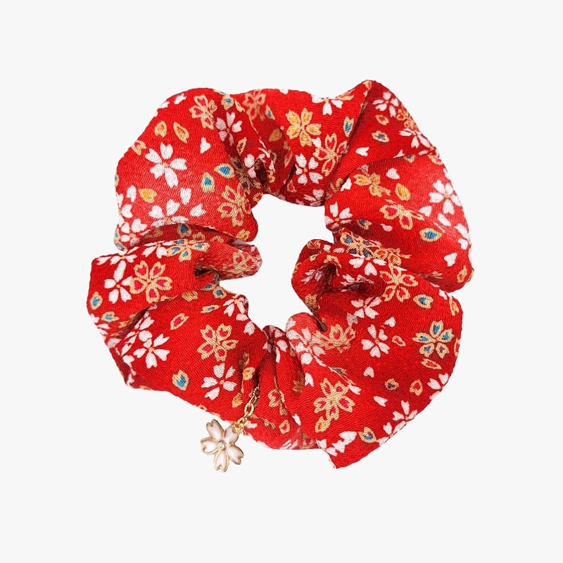 Chouchou Scrunchie Japonais Rouge