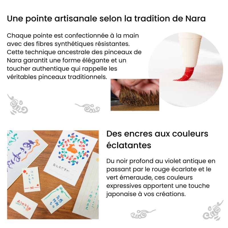 Coffret 6 Stylos-Pinceaux de Couleur Tenpyo no Yume