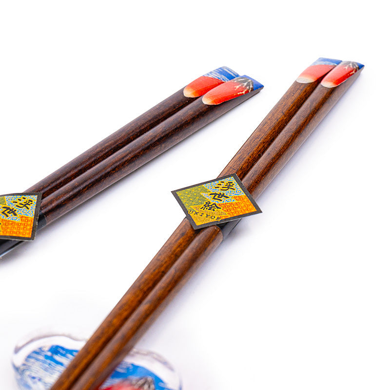 Coffret Baguettes Fuji Rouge avec supports