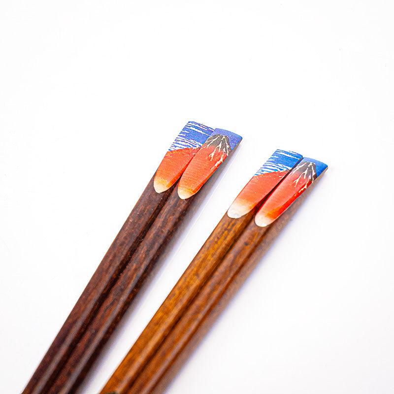 Coffret Baguettes Fuji Rouge avec supports