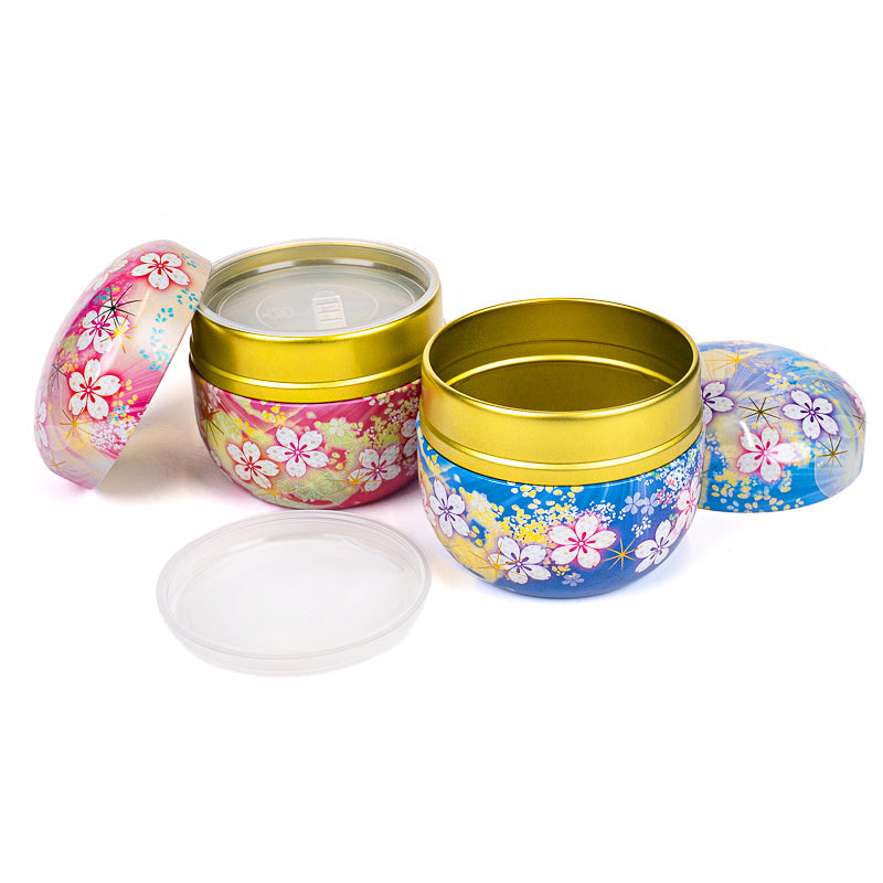 Coffret Deux Boîtes à Thé Métal Fleuri