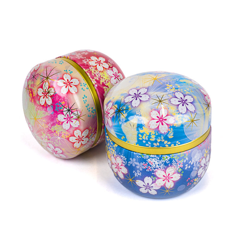 Coffret Deux Boîtes à Thé Métal Fleuri