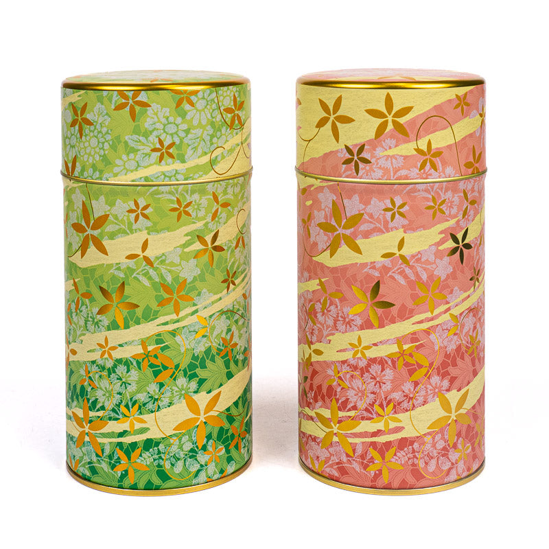 Coffret Deux Boîtes à Thé Métal Imprimé Floral