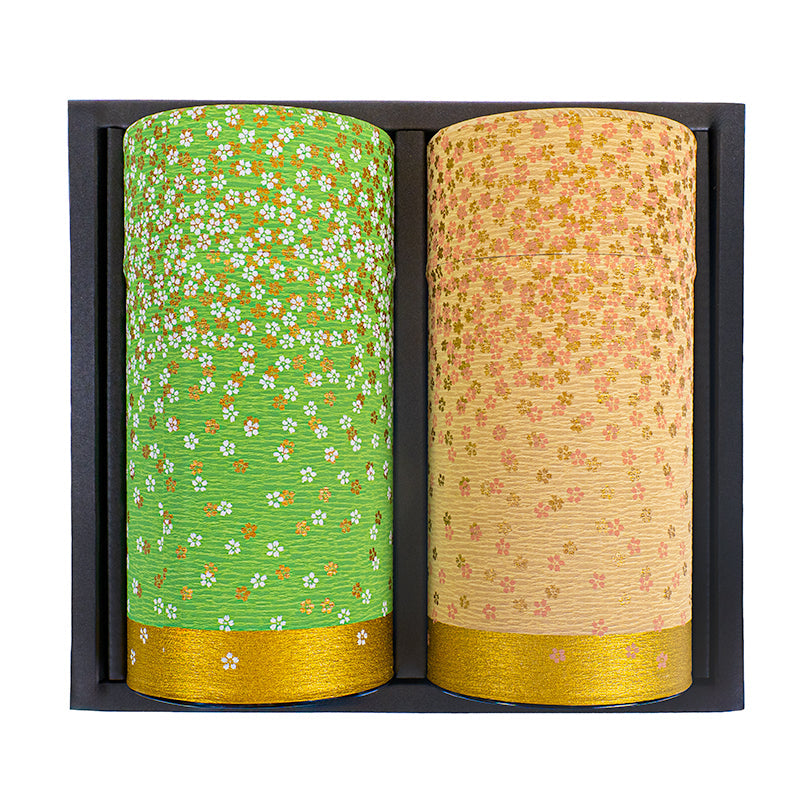 Coffret Deux Boîtes à Thé Papier Washi Hanazono
