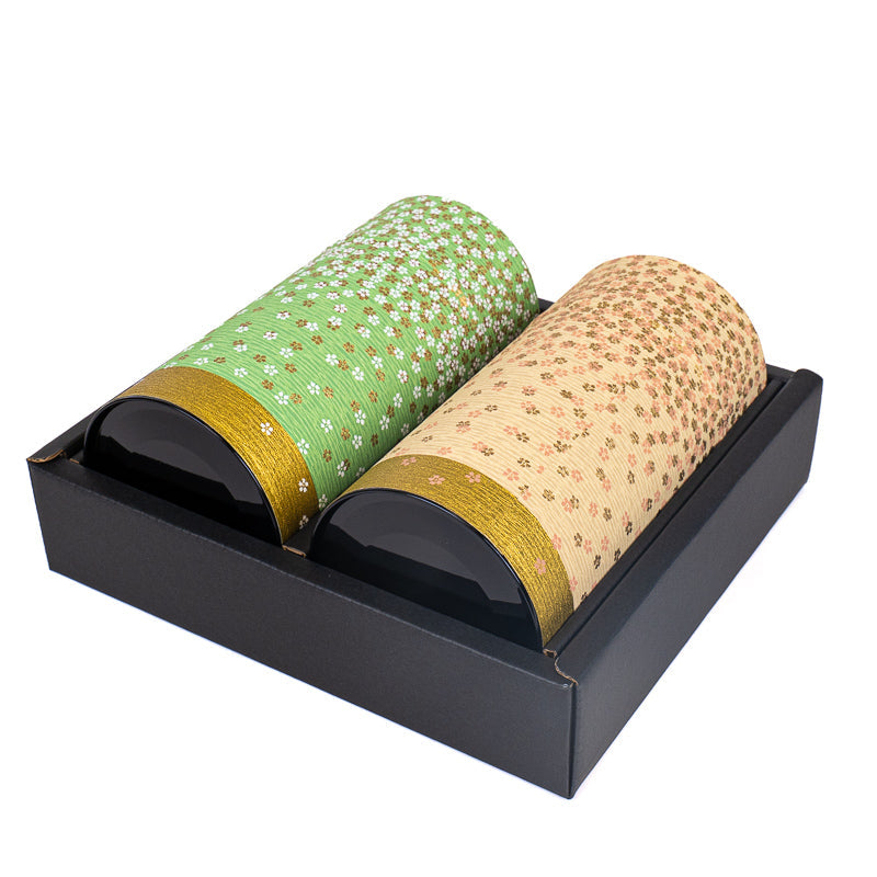 Coffret Deux Boîtes à Thé Papier Washi Hanazono