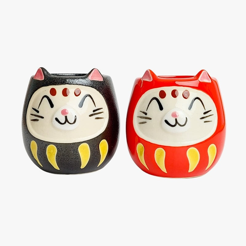 Coffret Mugs Japonais Daruma Cat