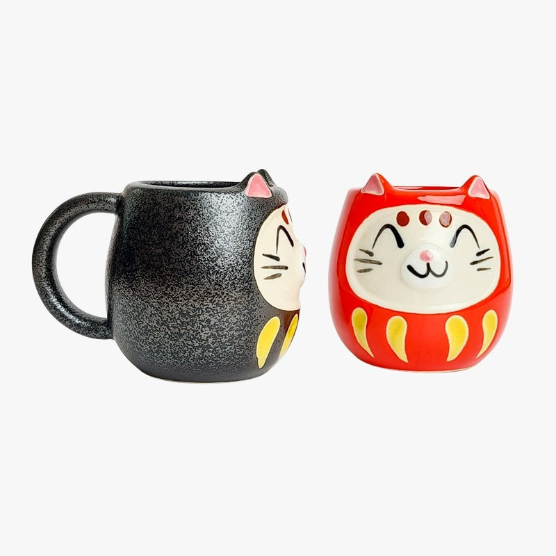 Coffret Mugs Japonais Daruma Cat