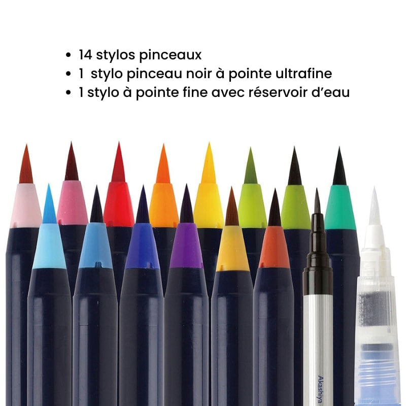 Coffret Stylos Pinceaux Aquarelle