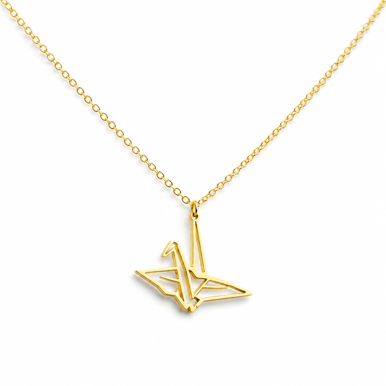 Collier Japonais Grue Dorée