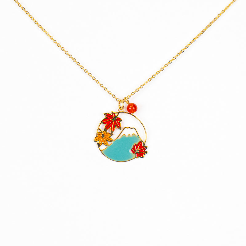 Collier Japonais Pendentif Fuji Momiji