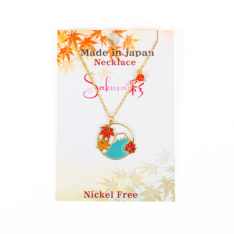 Collier Japonais Pendentif Fuji Momiji